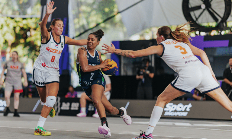 Brasil perde para sub-25 dos Países Baixos nas quartas do 3x3 feminino em Singapura (Foto: FIBA)