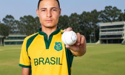Riquelme Nascimento, MVP da partida entre Brasil e Panamá no Campeonato Sul-Americano de Críquete (Foto: Reprodução/cricketbrasil)