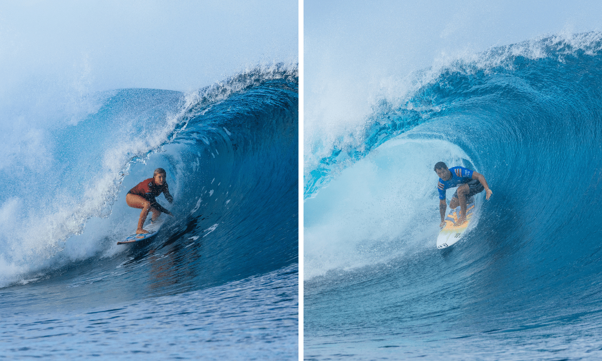 Erin Brooks e Seth Moniz, campeões da Etapa de Teahupo'o da WSL - Fotos: Matt Dunbar/World Surf League