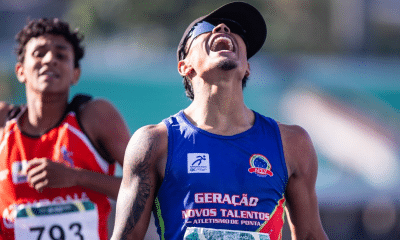 Kevin Aguero conquista a medalha de ouro nos 400 m com barreiras no Brasileiro Sub-18 de atletismo. (Foto: Gustavo Alves/CBAt)