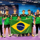 Brasil conquistou o ouro no Pan-Americano por equipes masculina na categoria sub-15 (Foto: CBTM)