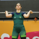 Laila Grimaldi ganhou o único ouro do dia do Brasil em evento continental de levantamento de pesos (Foto: Beto Noval/COB)