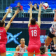 Boskovic em ação de bloqueio na vitória da Sérvia no Europeu de vôlei feminino (Foto: CEV/Divulgação)