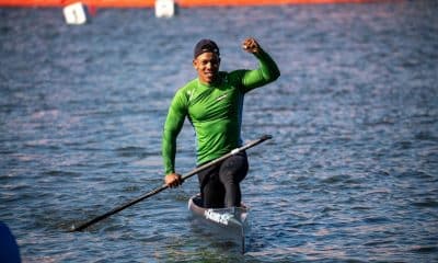 Gabriel Nascimento na prova do C1 200m no Campeonato Mundial de Canoagem Velocidade