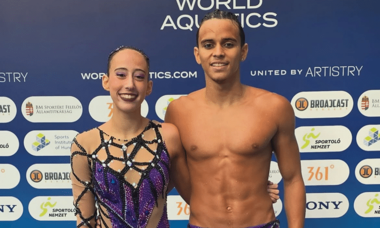 Hannah e Samuel fecham final em 11º no Campeonato Mundial Júnior de nado artístico (Foto: Reprodução / Instagram)