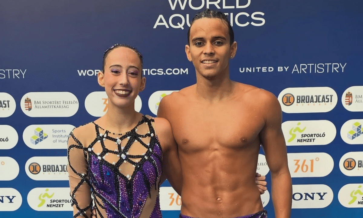 Hannah e Samuel fecham final em 11º no Campeonato Mundial Júnior de nado artístico (Foto: Reprodução / Instagram)