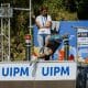 Jhon Xavier na chegada da prova no Mundial Sub-19 de Pentatlo Moderno