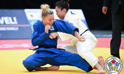 Rafaela Rodrigues em ação no Grand Slam de judô de Lausanne 2026 (Foto: Tamara Kulumbegashvili/IJF)