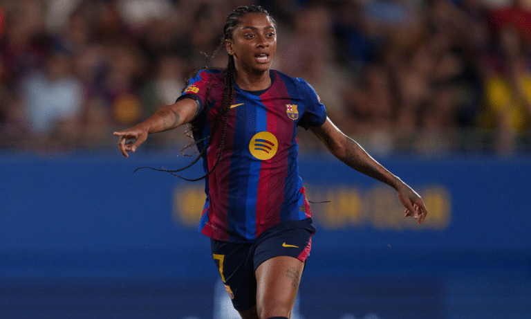 Kerolin estreia no Barcelona, que vence Montpellier em amistoso (Foto: Reprodução / Instagram)