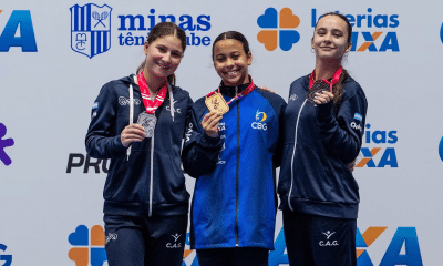 Laura Murta conquista o ouro no feminino júnior do Sul-Americano de Ginástica de Trampolim (Foto: Reprodução / Instagram)