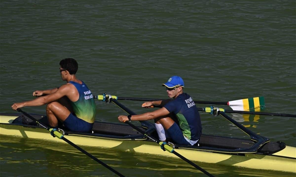 Lucas Kroeff e João Guilherme no Campeonato Mundial Sub-19 de Remo brasil
