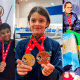 Lucas Laidens François Marfisa Martinna Dinucci Ana Herklotz Vania Oliveira no Campeonato Pan-Americano Infantil e Veterano de Esgrima (Foto: CBEsgrima)