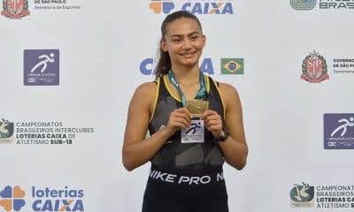 Nicole Faria ganhou duas medalhas de ouro no Brasileiro Sub-18 de atletismo