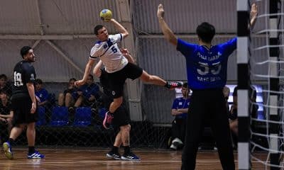 Na imagem, momento de um dos ataques do Pinheiros na partida contra Praia Grande.