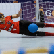 Geovana, atleta do Sesi-SP, faz defesa durante partida do Brasileiro de Goalball (Foto: Taba Benedicto/CBDV)