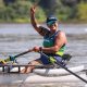 Claúdia no Sul-Americano, quando foi campeã no começo do ano.