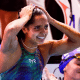 Giulia Carvalho e Leonardo Alcantara bateram recordes sul-americanos no primeiro dia do José Finkel, que teve 11 índices A para o Mundial.