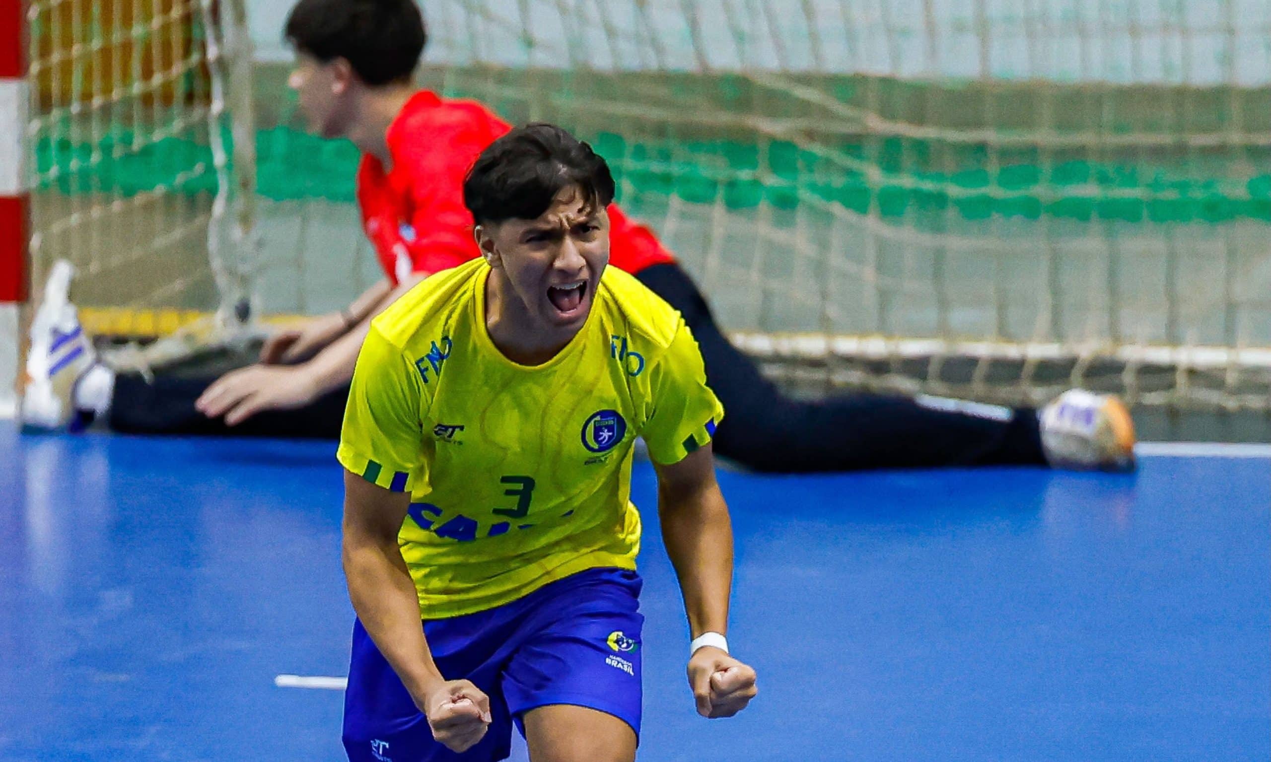Equipe sub-16 do Brasil e Argentina pelo Sul-Centro-Americano Cadete de Handebol (Foto: COSCABAL / Jorge Olmedo)