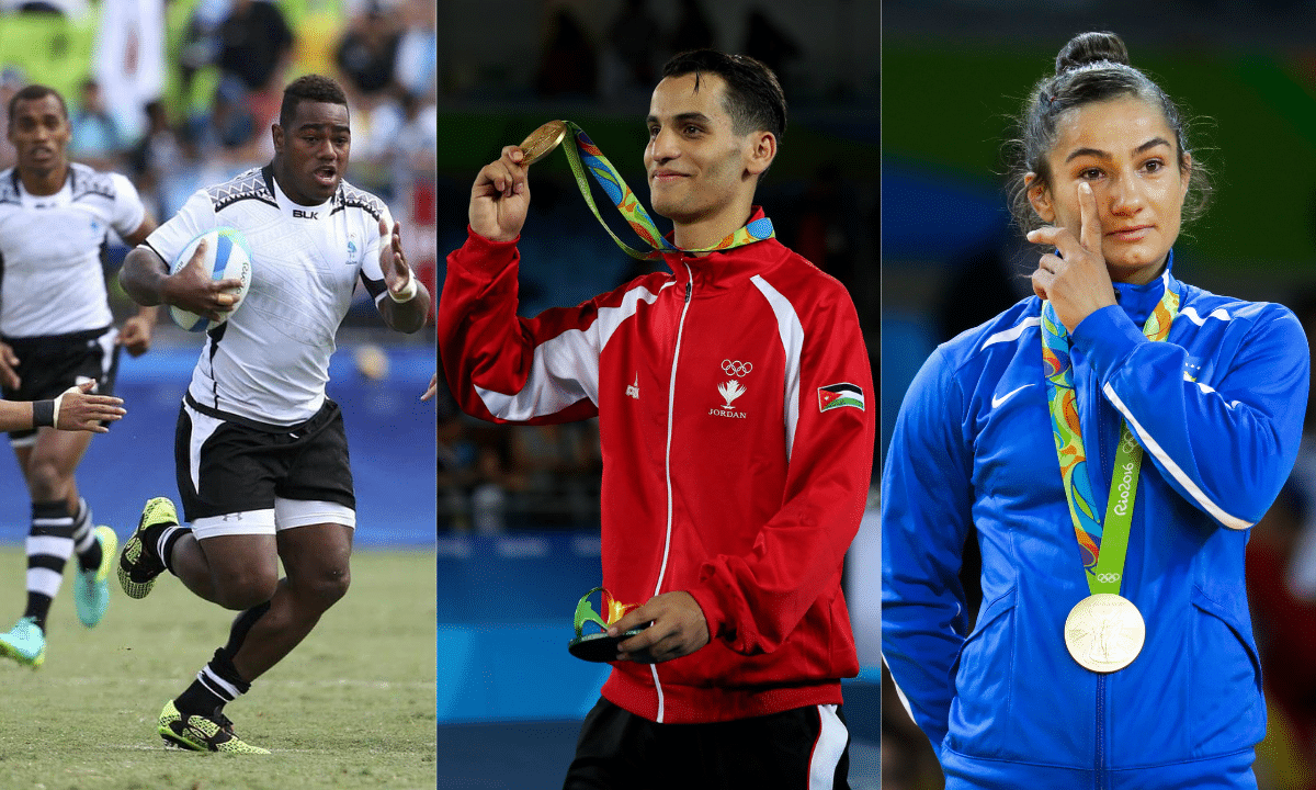 Fiji, Jordânia e Kosovo conquistaram suas respectivas primeiras medalhas olímpicas na Rio 2016. (Fotos: Reuters / Salem Khamis / Markus Schreiber - AP)