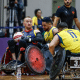Brasil perde para a Colômbia por 52 a 45 e vai disputar o 11º lugar do Mundial de rúgbi em cadeira de rodas em São Paulo.