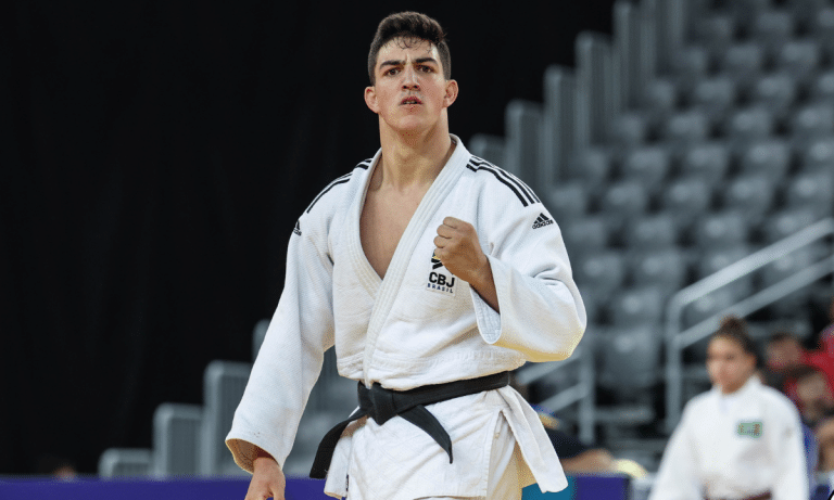 Alexandre Albano foi medalha de ouro no Troféu Brasil Júnior após ser campeão Brasileiro (Foto Emanuele Di Feliciantonio/IJF)