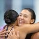 Ana Lúcia dos Santos comemora medalha de prata conquistada no trampolim de 1m nos Jogos Sul-Americanos