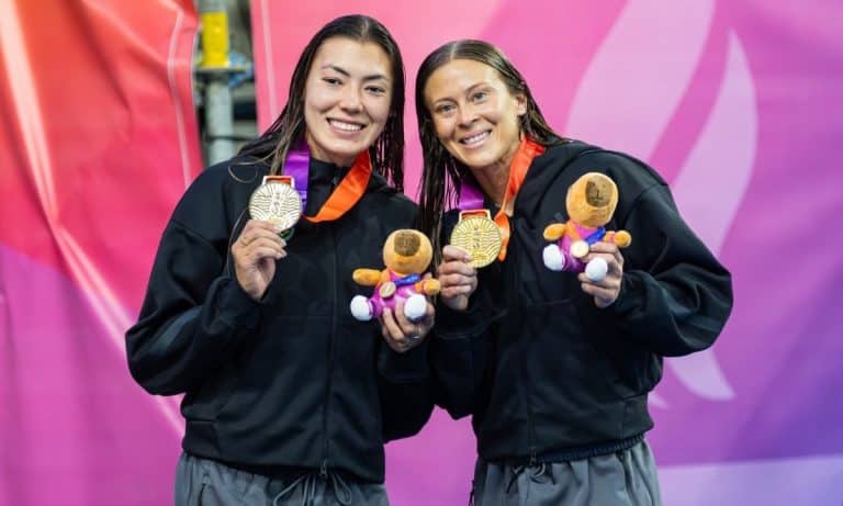 Brasileiras conquistam o ouro na prova de trampolim 3 m nos Jogos Sul-Americanos Santa Fé 2026