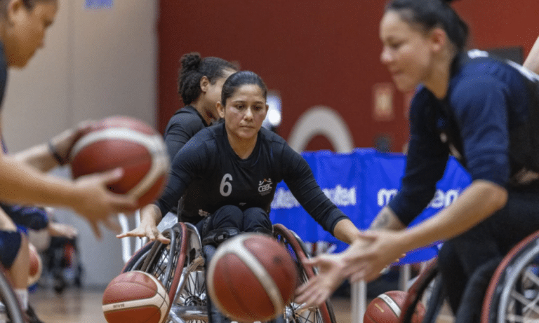 Perla Assunção durante a semana de treino da seleção de Basquete em Cadeira de Rodas no CT Paralímpico, em São Paulo | Foto: Alessandra Cabral/CPB