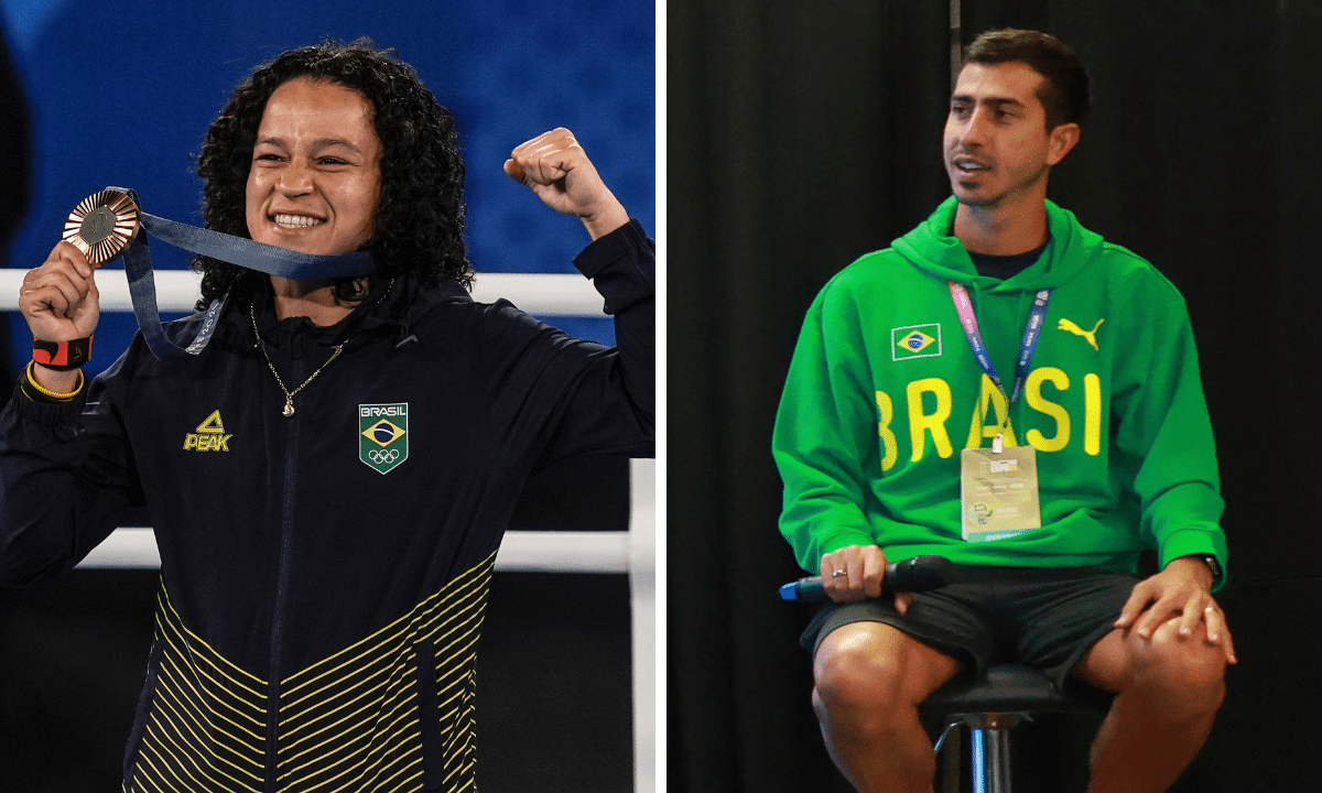 Beatriz Ferreira e Caio BonfimCOB Expo