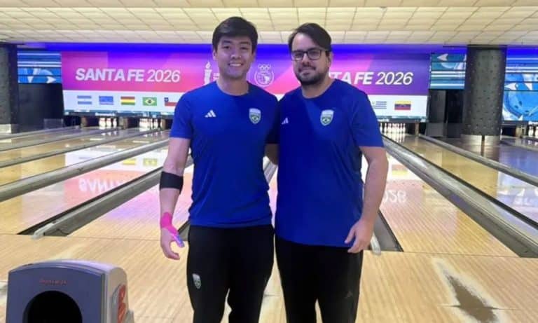 Julio Castello e William Hideki conquistam prata no boliche nas duplas masculinas nos Jogos Sul-Americanos de Santa Fé 2026