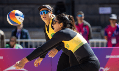 Carol Solberg e Rebecca Silva em ação nos Jogos Sul-Americanos 2026. (Foto: Mariana Sá/COB)