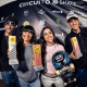 Da esquerda para a direita: Wallace Gabriel, Maria Lúcia, Fernanda Galdino e Miguel Leal. (Foto: Rodrigo Kbça Lima/Circuito Banco do Brasil de Skate)