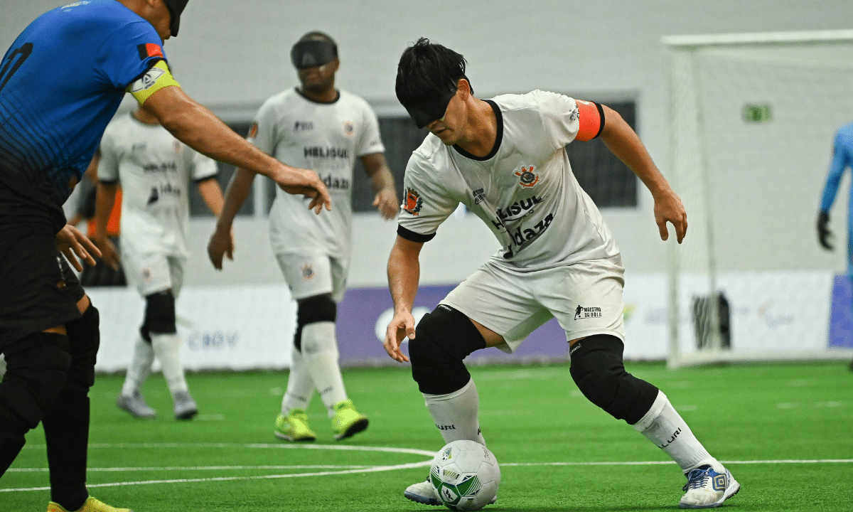 Corinthians é o novo líder da Liga Nacional de futebol de cegos. (Foto: Roberto Sungi/CBDV)