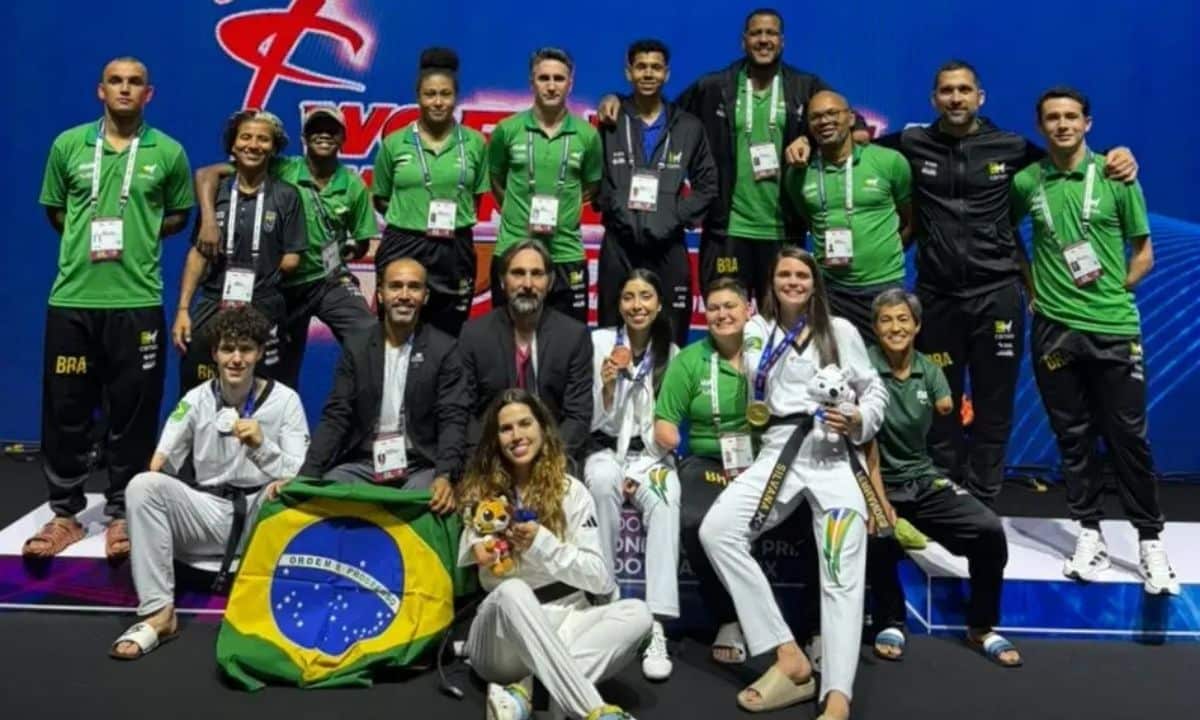 Delegação brasileiro no Grand Prix de Muju de Parataekwondo