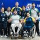 Fabiana Soares, Mônica Santos, Rayssa Veras, Jovane Guissone, Kevin Damasceno durante a Copa do Mundo de Chon Buri de Paraesgrima (Foto: SPADT Thailand)