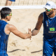 Evandro e Arthur Lanci nos Jogos Sul-Americanos Santa Fé 2026 de vôlei de praia