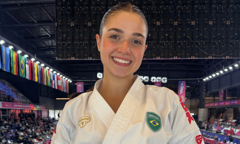Gabrielle Henrique conquista medalha de ouro no kata feminino nos Jogos Sul-Americanos Santa Fé 2026