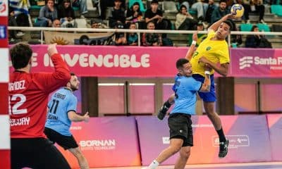 Brasil vence Uruguai de virada no handebol nos Jogos Sul-Americanos de Santa Fé 2026. Equipe faz segundo tempo forte para sair com o triunfo