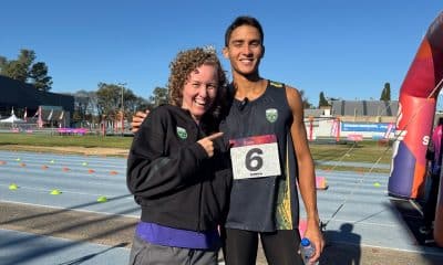 João Victor Acioly vibra com Yane Marques depois de conquistar a medalha de prata no pentatlo moderno nos Jogos Sul-Americanos