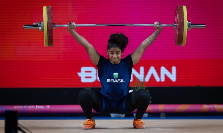Laura Amaro conquista a medalha de bronze no levantamento de peso nos Jogos Sul-Americanos Santa Fé 2026 (Jonne Roriz/COB)