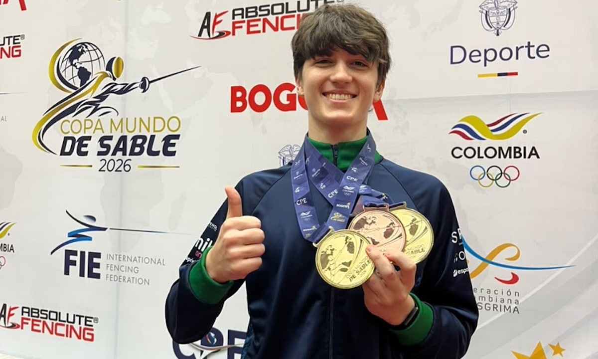 Marcus Pinto número 1 cadete sabre esgrima