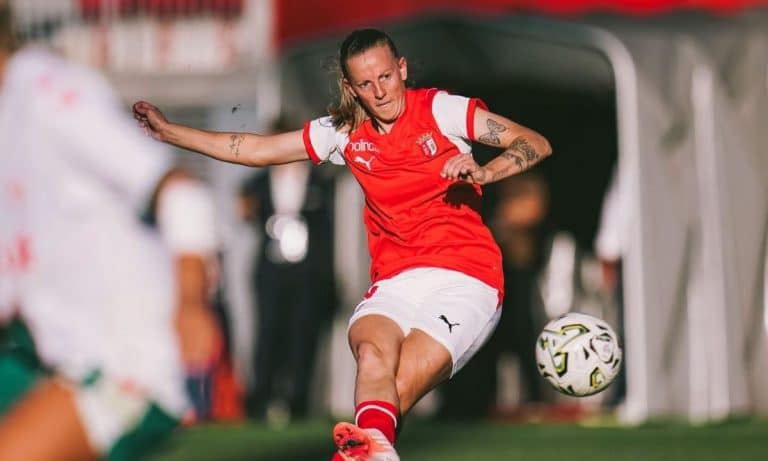 Malu Schmidt pelo Braga na Liga BPI Feminina, Futebol Feminino