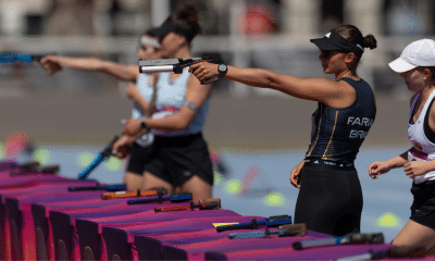 Nicole Faria nos Jogos Sul-Americanos Santa Fé 2026 – Pentatlo Moderno. Romulo