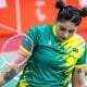 Edwarda Oliveira garantiu a única vitória do Brasil no segundo dia de Campeonato Mundial de Parabadminton