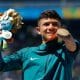Petrúcio Ferreira no pódio dos Jogos Paralímpicos Rio-2016