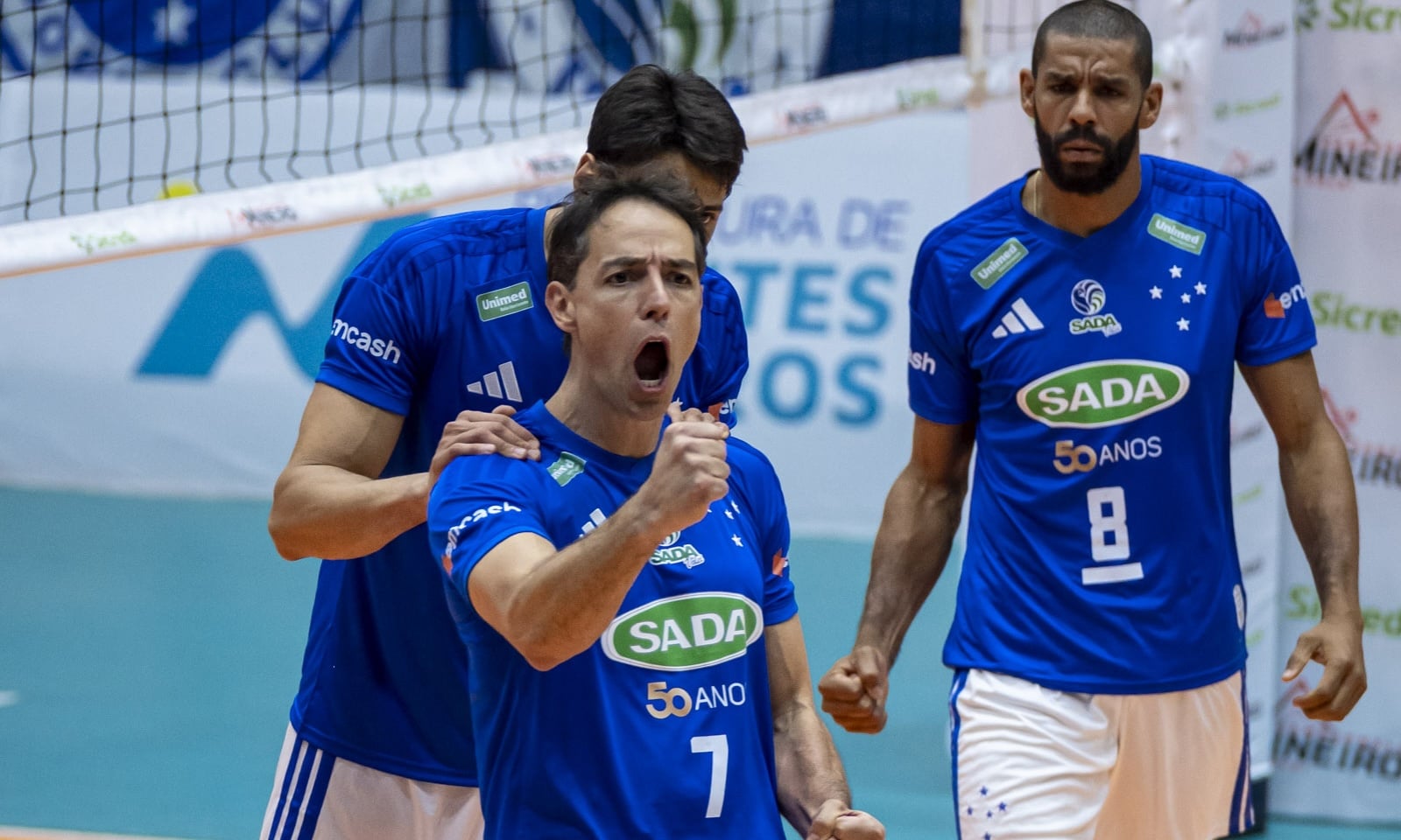 Rapha comemora. Créditos: Agência i7/Sada Cruzeiro