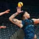 Darlan no treino da seleção brasileira de vôlei masculino para o Pré-Olímpico Sul-Americano