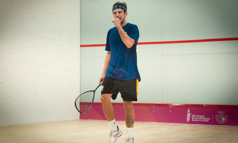 Pedro Mometto fez o ponto decisivo do time masculino do Brasil na vitória contra o Paraguai (Foto: Gabriel Augusto/COB)