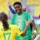 Thaís Lima, goleira da seleção brasileira, após a partida entre Brasil x Estados Unidos na Copa do Mundo Sub-20 Feminina