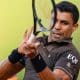 Thiago Monteiro em partida de ATP Challenger, tênis